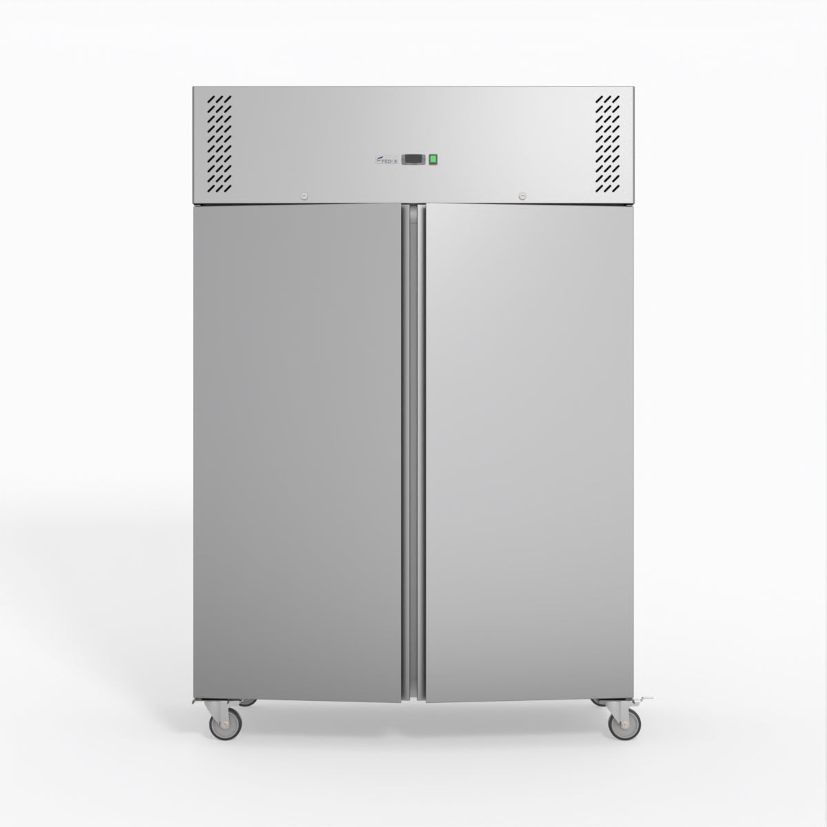 FED-X S/S Double Door Upright Fridge 134cm 10Amp