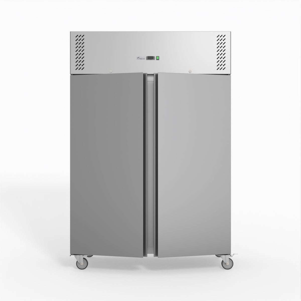 FED-X S/S Double Door Upright Fridge 134cm 10Amp