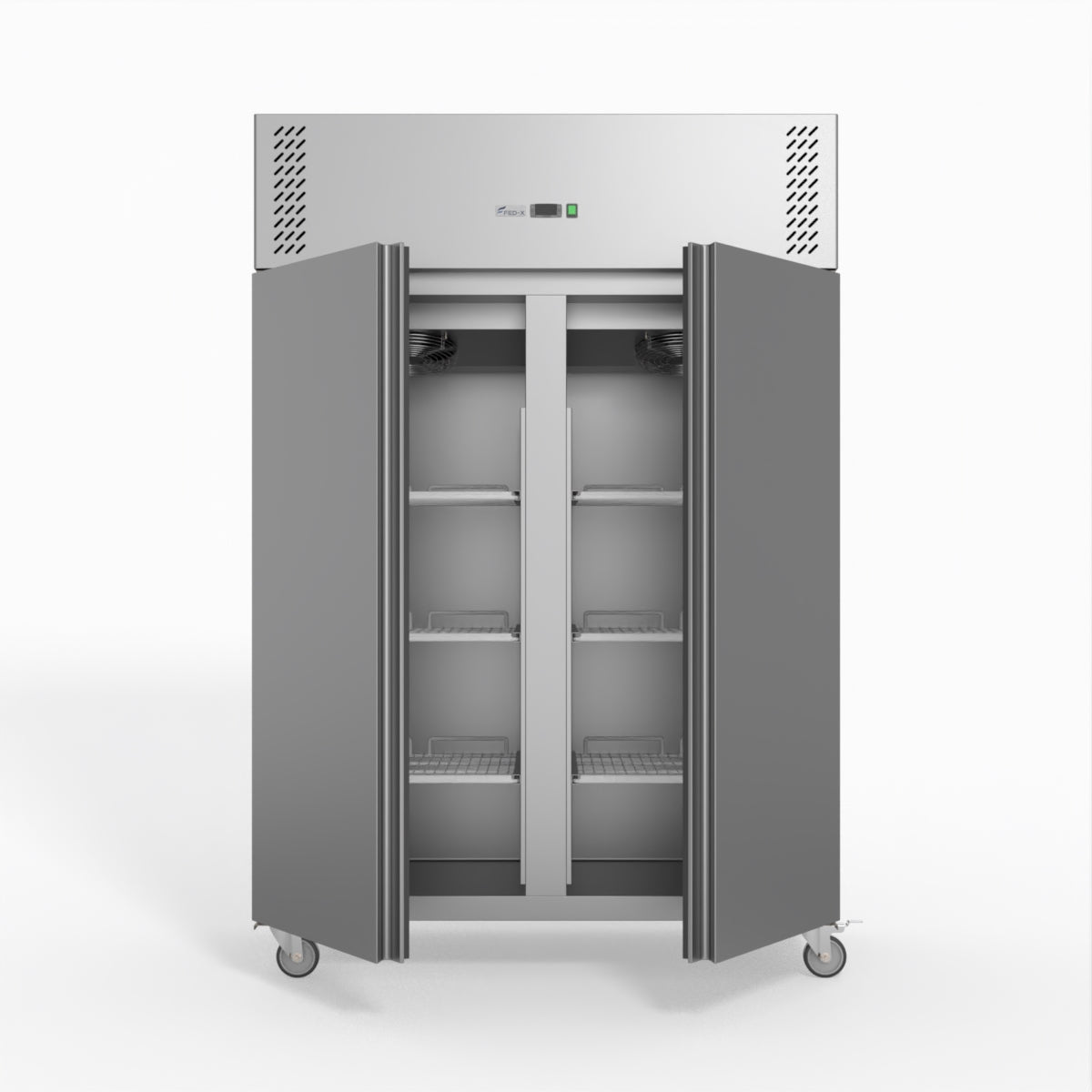 FED-X S/S Double Door Upright Freezer 134cm 10Amp