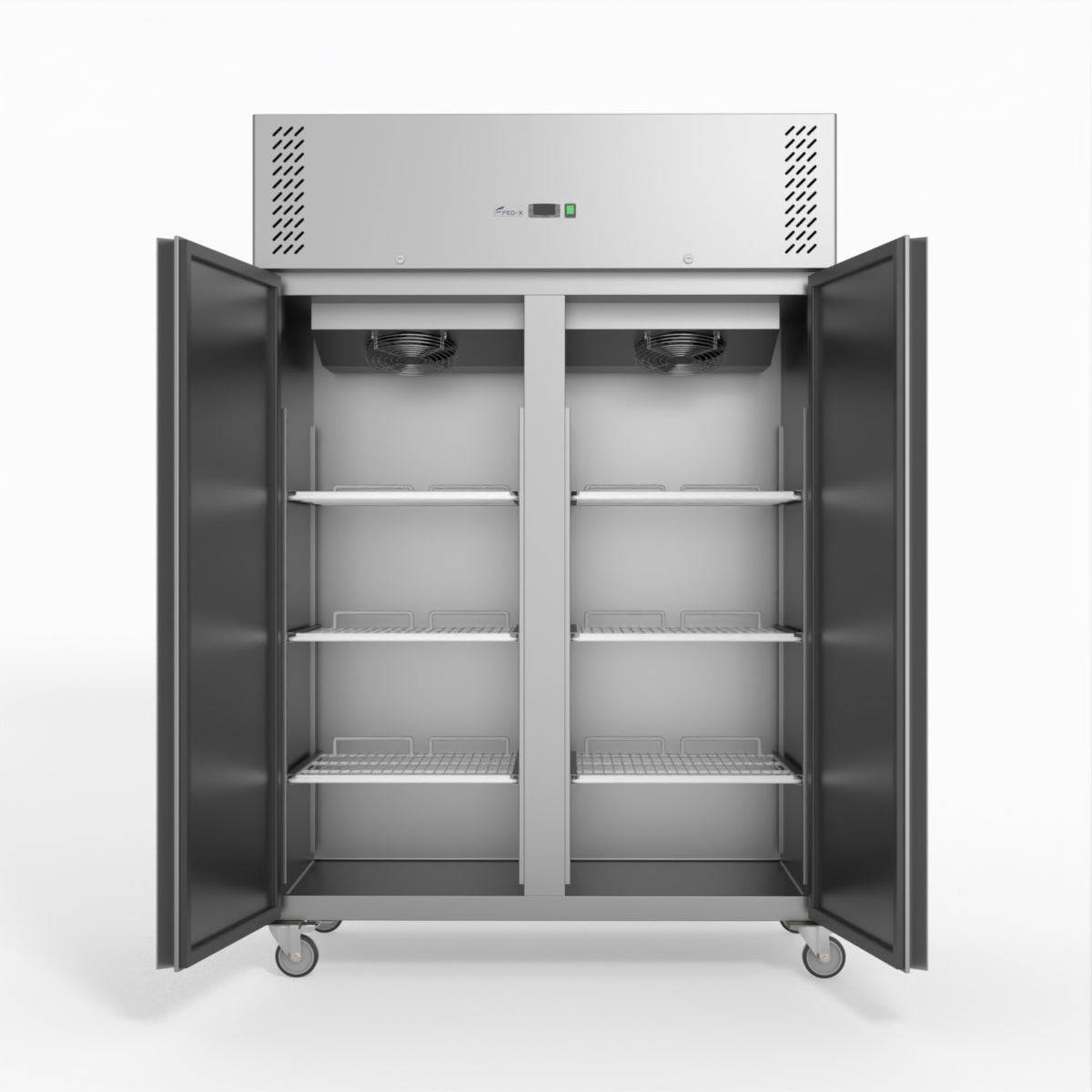 FED-X S/S Double Door Upright Freezer 134cm 10Amp