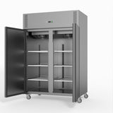 FED-X S/S Double Door Upright Fridge 134cm 10Amp