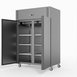FED-X S/S Double Door Upright Fridge 134cm 10Amp