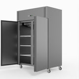 FED-X S/S Double Door Upright Fridge 134cm 10Amp