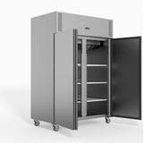 FED-X S/S Double Door Upright Fridge 134cm 10Amp
