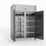 FED-X S/S Double Door Upright Fridge 134cm 10Amp