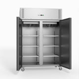 FED-X S/S Double Door Upright Fridge 134cm 10Amp