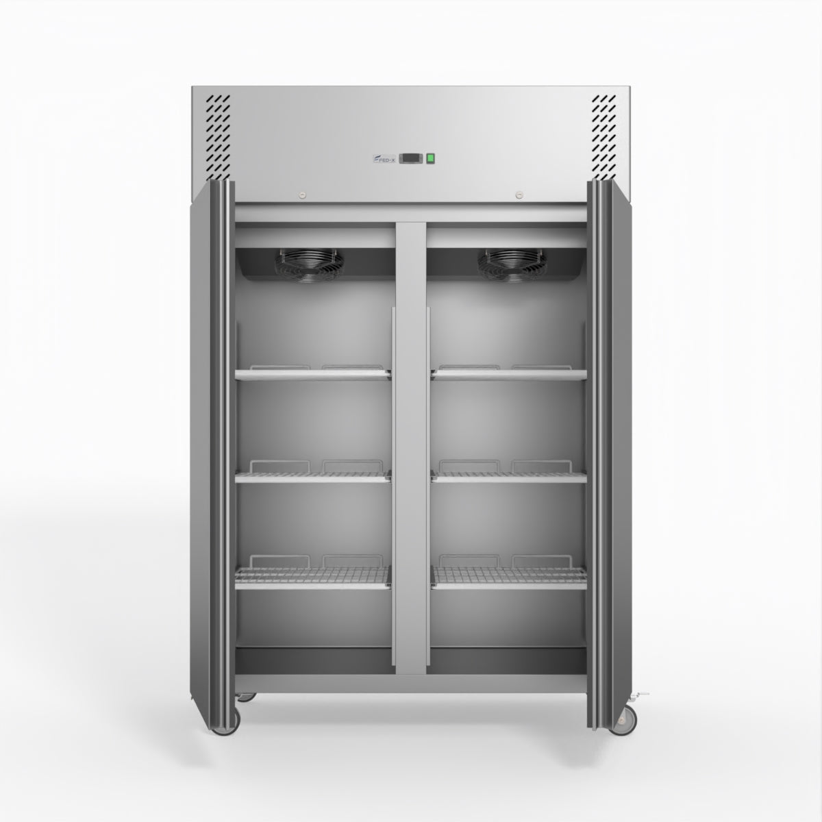 FED-X S/S Double Door Upright Freezer 134cm 10Amp