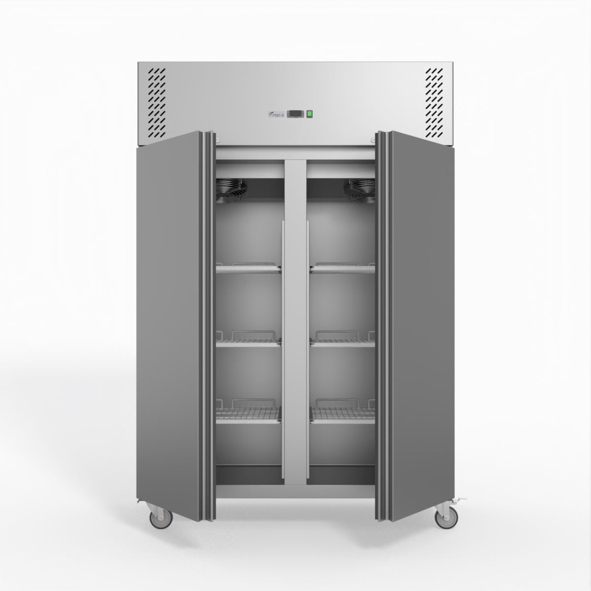 FED-X S/S Double Door Upright Freezer 134cm 10Amp