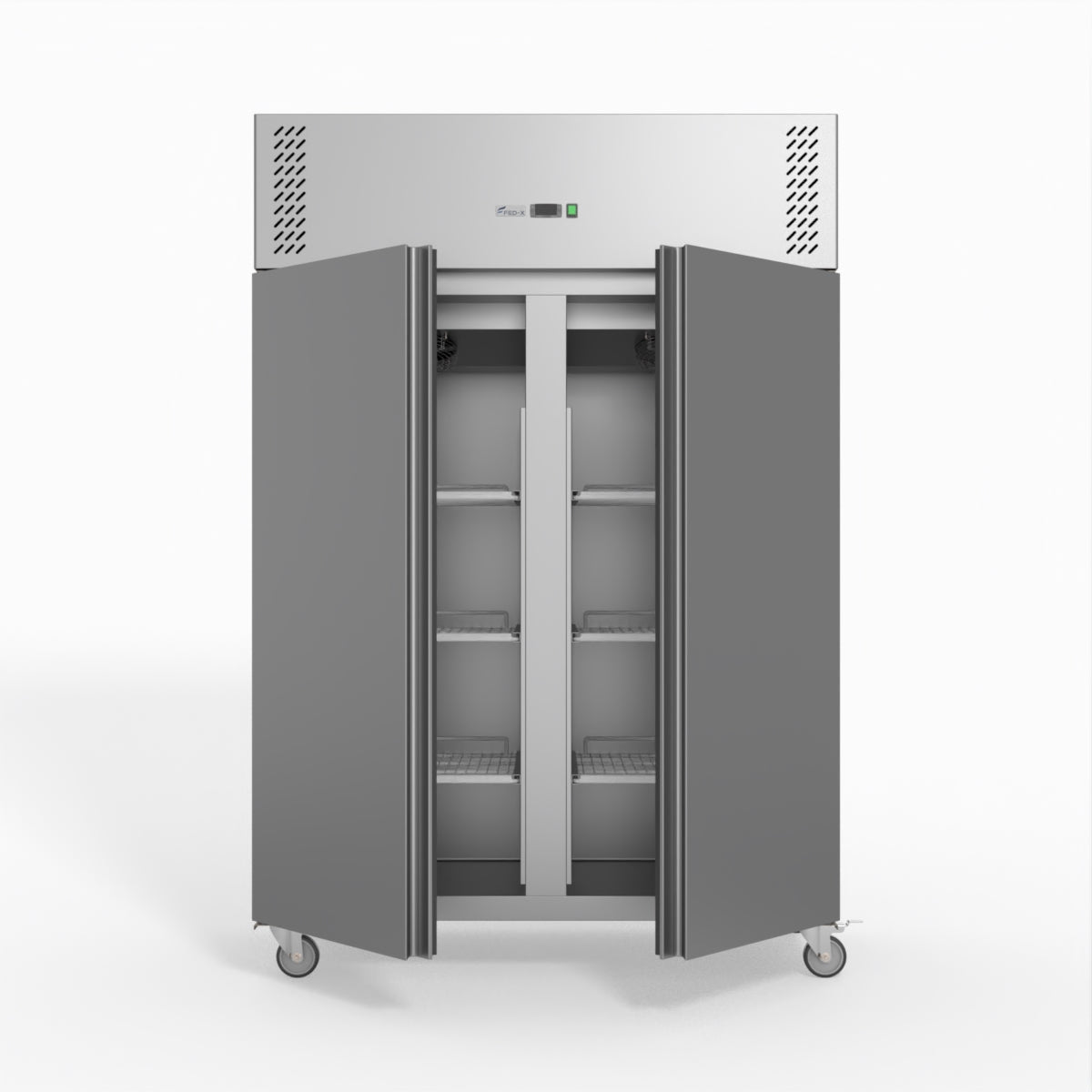 FED-X S/S Double Door Upright Freezer 134cm 10Amp