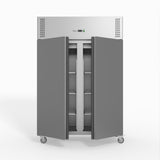 FED-X S/S Double Door Upright Fridge 134cm 10Amp