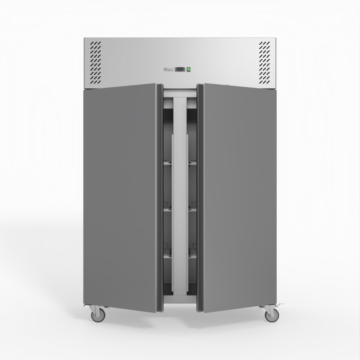FED-X S/S Double Door Upright Freezer 134cm 10Amp
