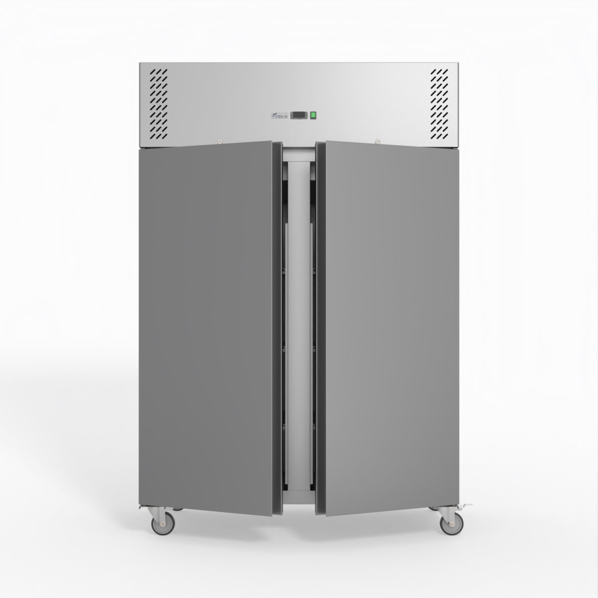FED-X S/S Double Door Upright Freezer 134cm 10Amp
