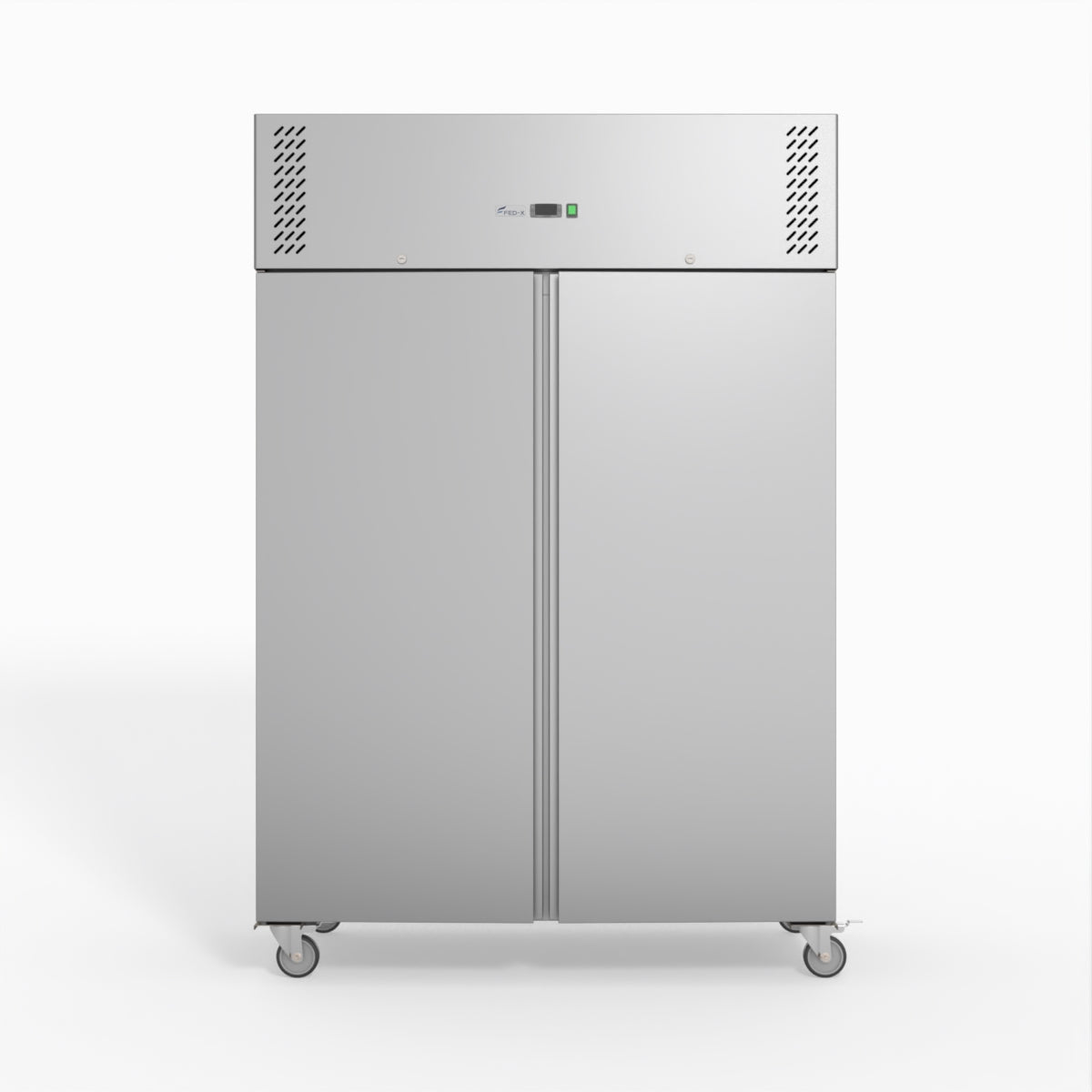 FED-X S/S Double Door Upright Fridge 134cm 10Amp