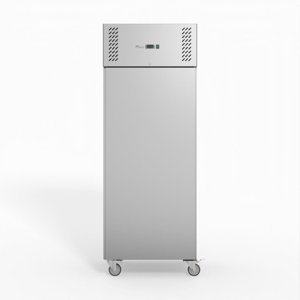 FED-X S/S Single Door Upright Fridge 74cm 10Amp