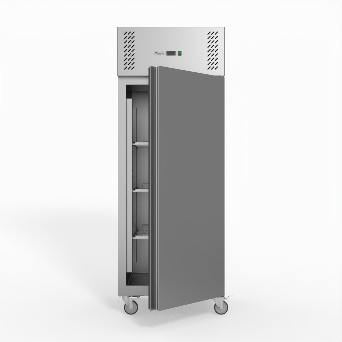 FED-X S/S Single Door Upright Fridge 74cm 10Amp