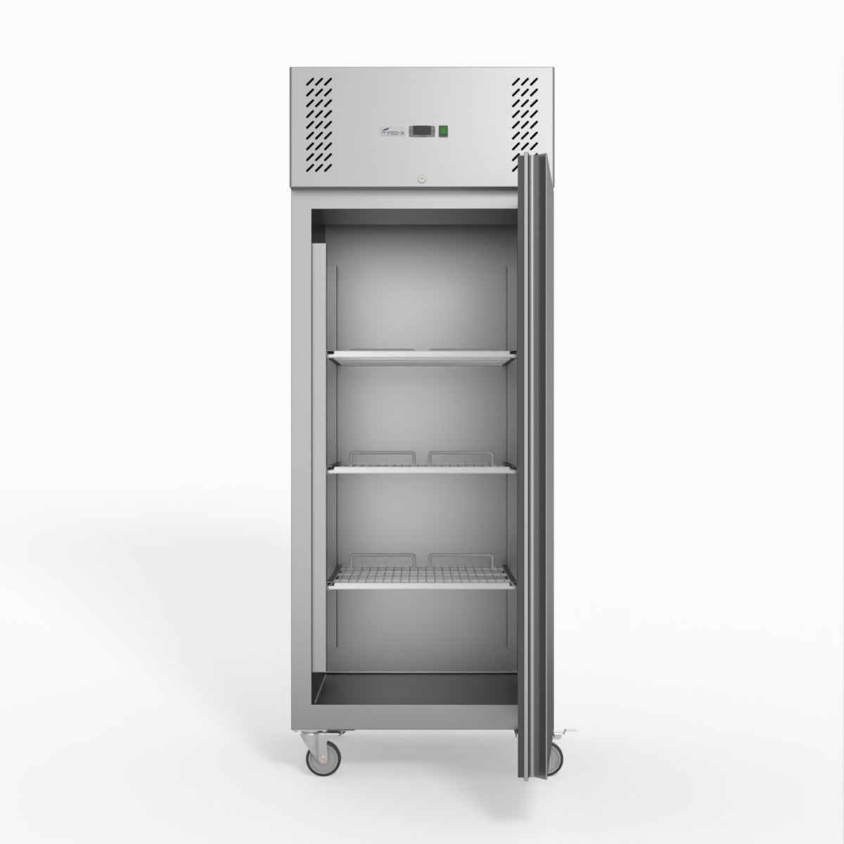 FED-X S/S Single Door Upright Fridge 74cm 10Amp
