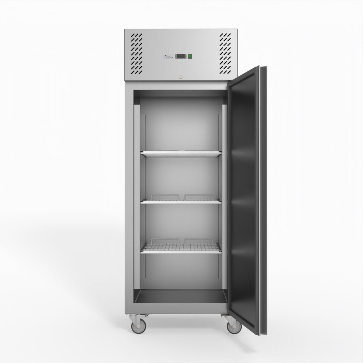 FED-X S/S Single Door Upright Fridge 74cm 10Amp