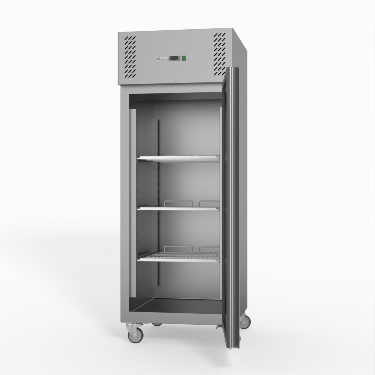 FED-X S/S Single Door Upright Fridge 74cm 10Amp