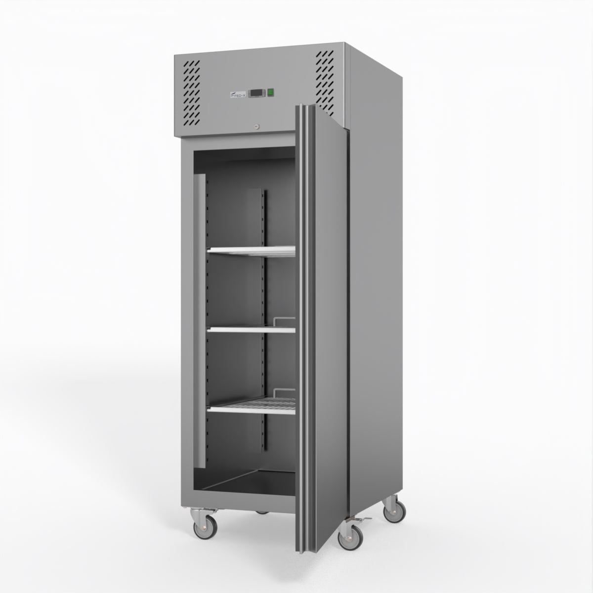 FED-X S/S Single Door Upright Fridge 74cm 10Amp