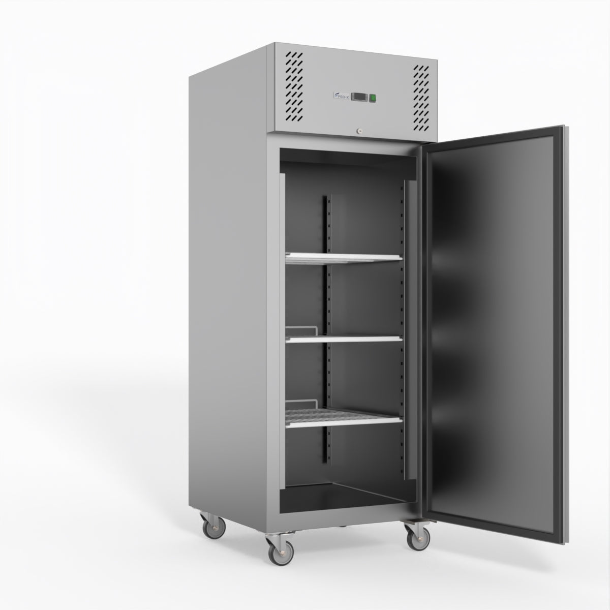 FED-X S/S Single Door Upright Fridge 74cm 10Amp