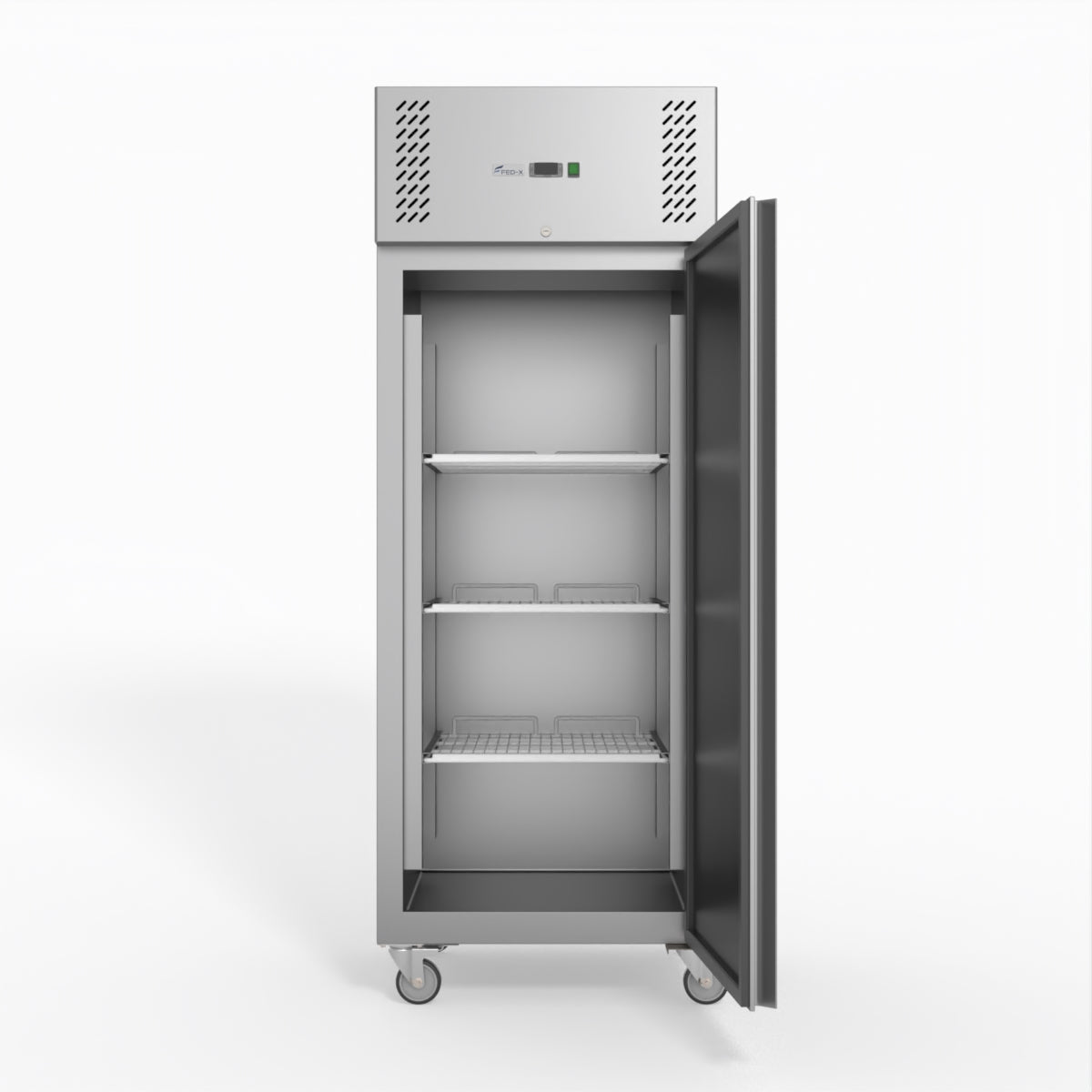 FED-X S/S Single Door Upright Fridge 74cm 10Amp