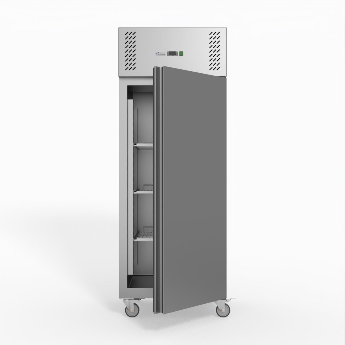 FED-X S/S Single Door Upright Fridge 74cm 10Amp