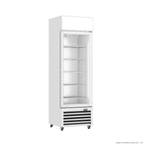 Thermaster 540L Single Glass Door Upright Drink Fridge White 10Amp