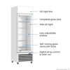 Thermaster 540L Single Glass Door Upright Drink Fridge White 10Amp