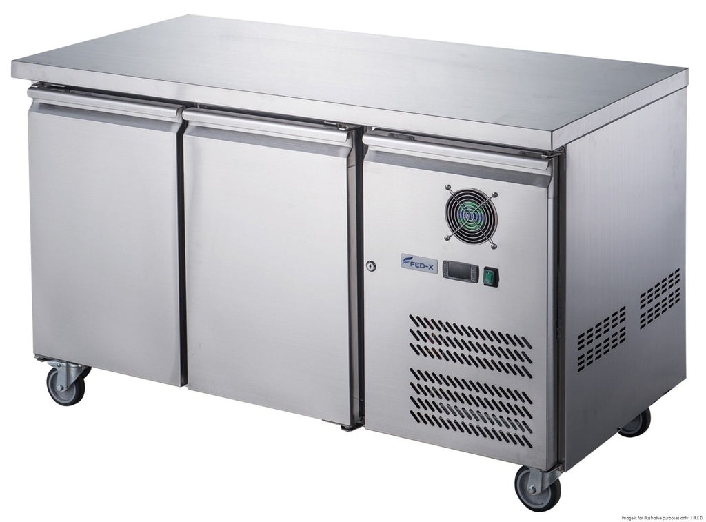 FED-X S/S Two Door Bench Fridge 136cm 10Amp