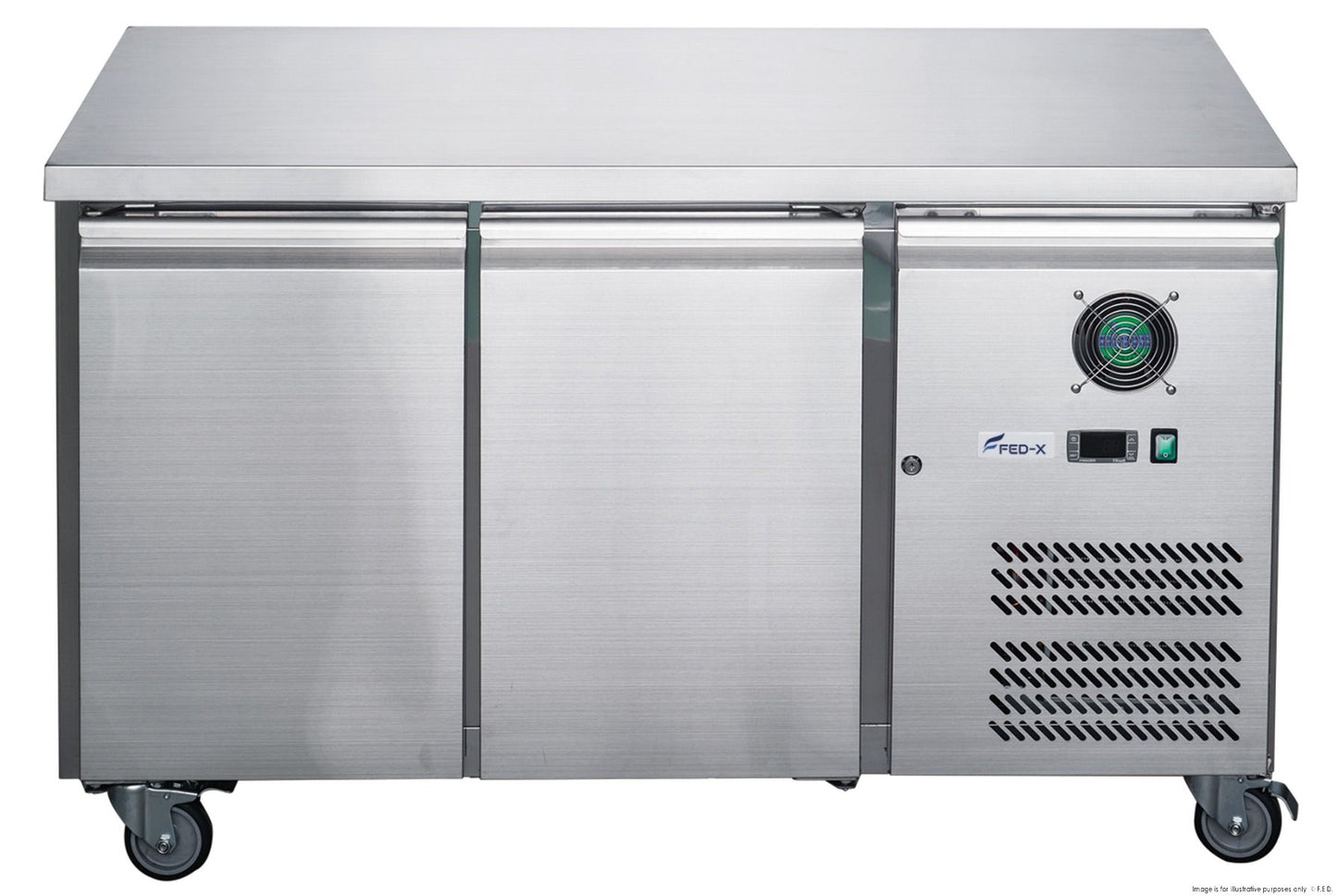 FED-X S/S Two Door Bench Freezer 136cm 10Amp