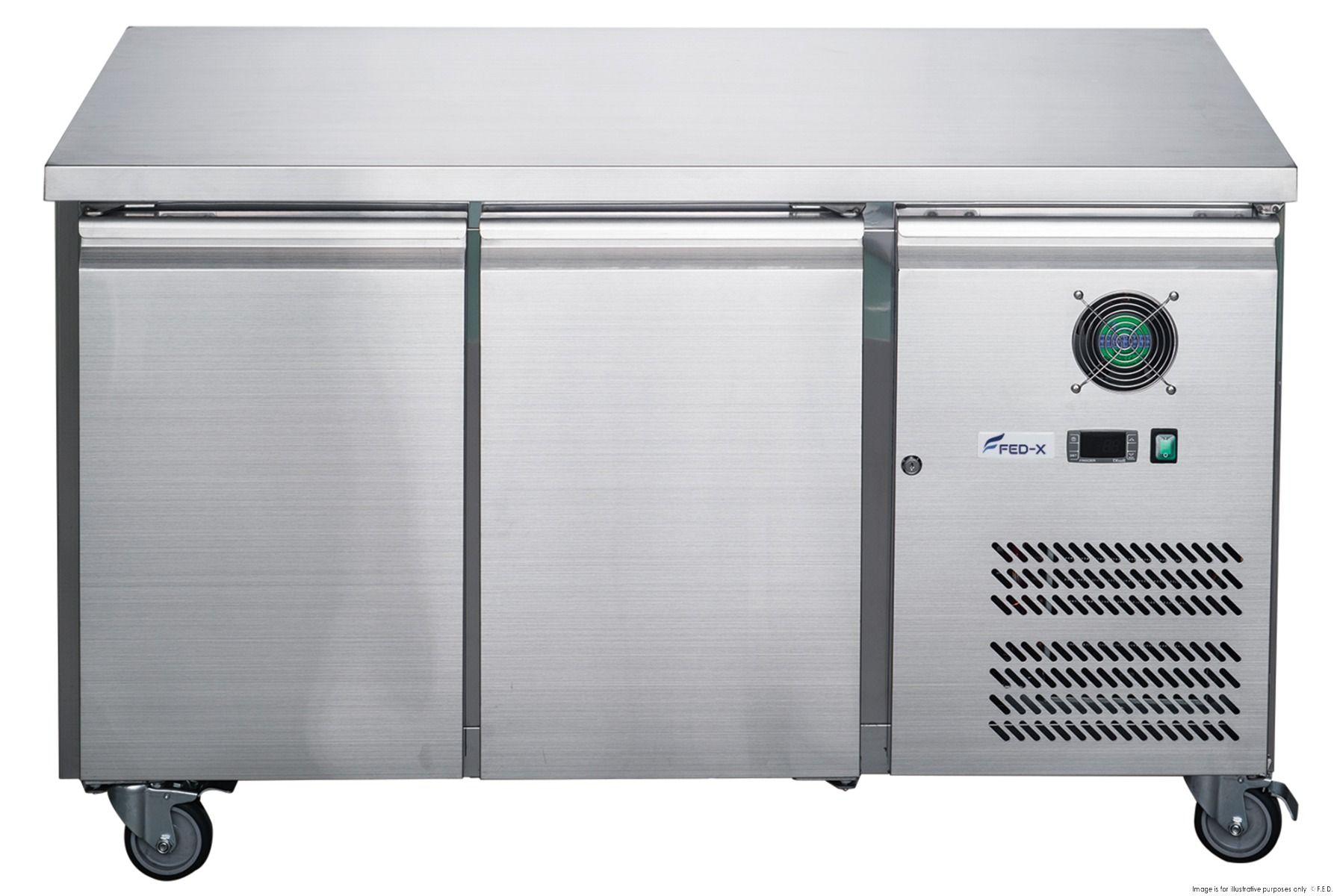 FED-X S/S Two Door Bench Freezer 136cm 10Amp
