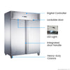 FED-X S/S Double Door Upright Freezer 134cm 10Amp