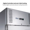 FED-X S/S Double Door Upright Fridge 134cm 10Amp