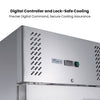 FED-X S/S Double Door Upright Freezer 134cm 10Amp