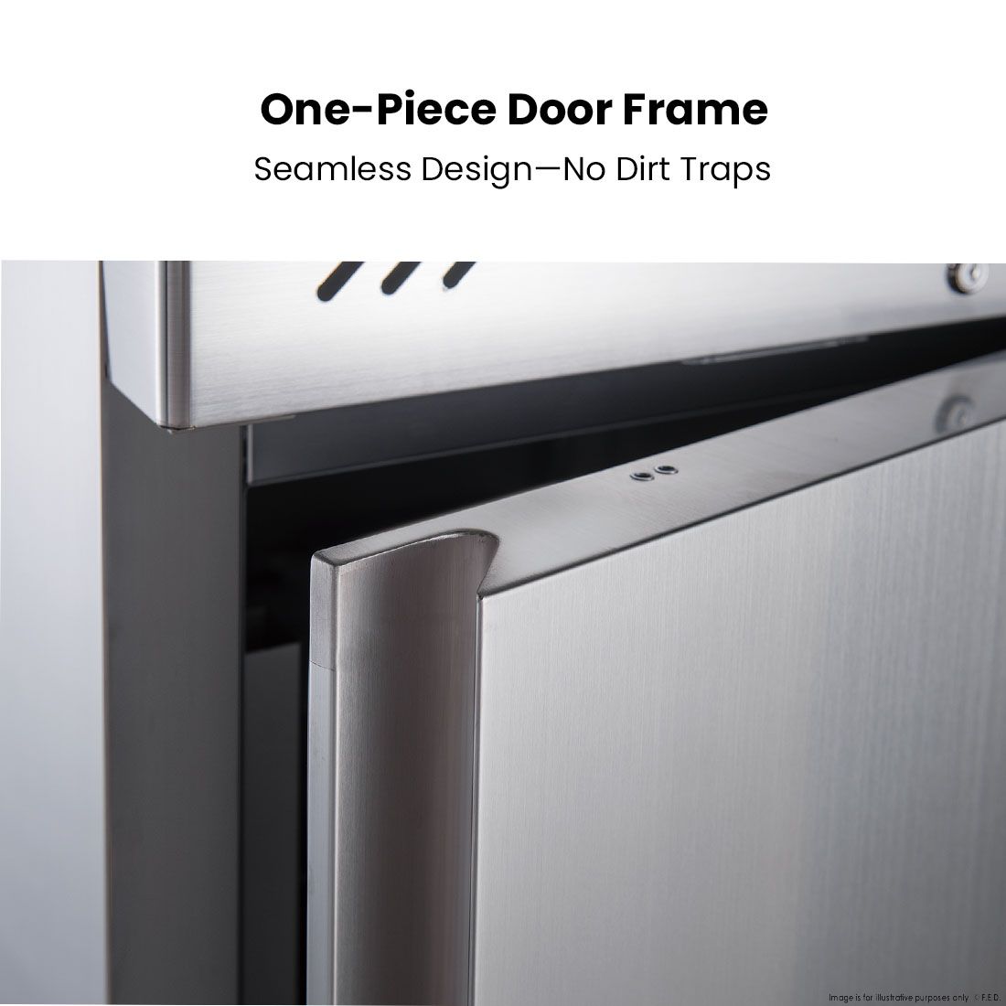 FED-X S/S Double Door Upright Fridge 134cm 10Amp