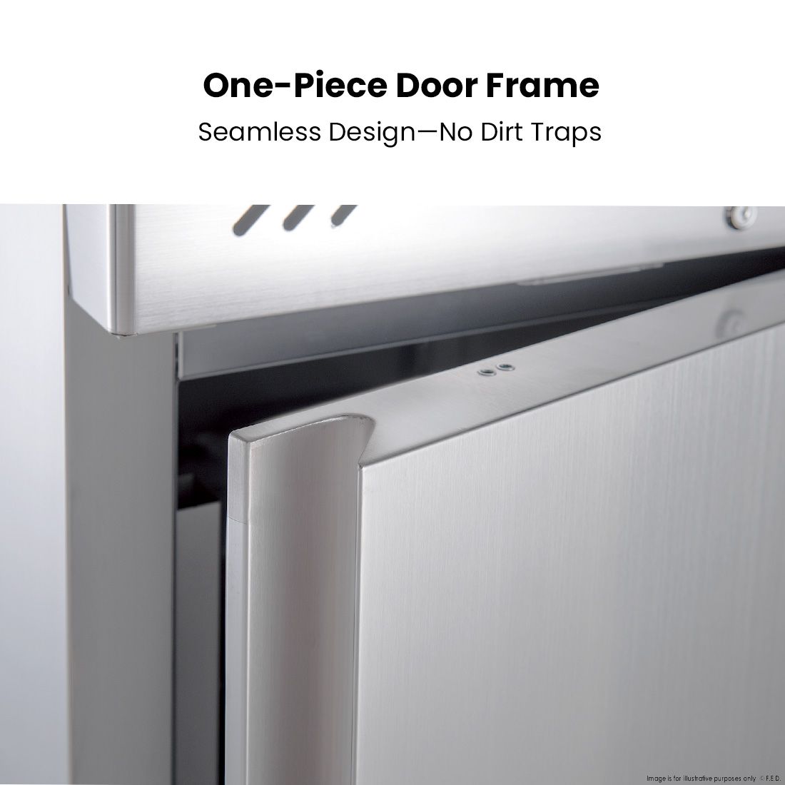 FED-X S/S Double Door Upright Freezer 134cm 10Amp