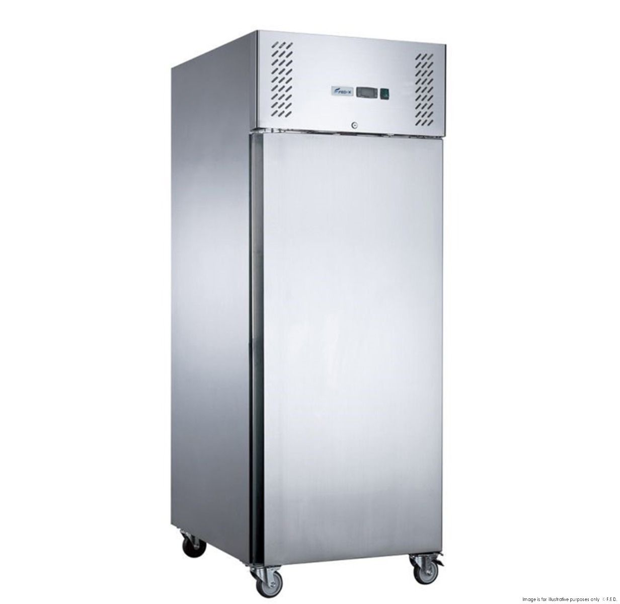 FED-X S/S Single Door Upright Fridge 74cm 10Amp