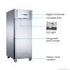 FED-X S/S Single Door Upright Fridge 74cm 10Amp