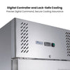 FED-X S/S Single Door Upright Fridge 74cm 10Amp
