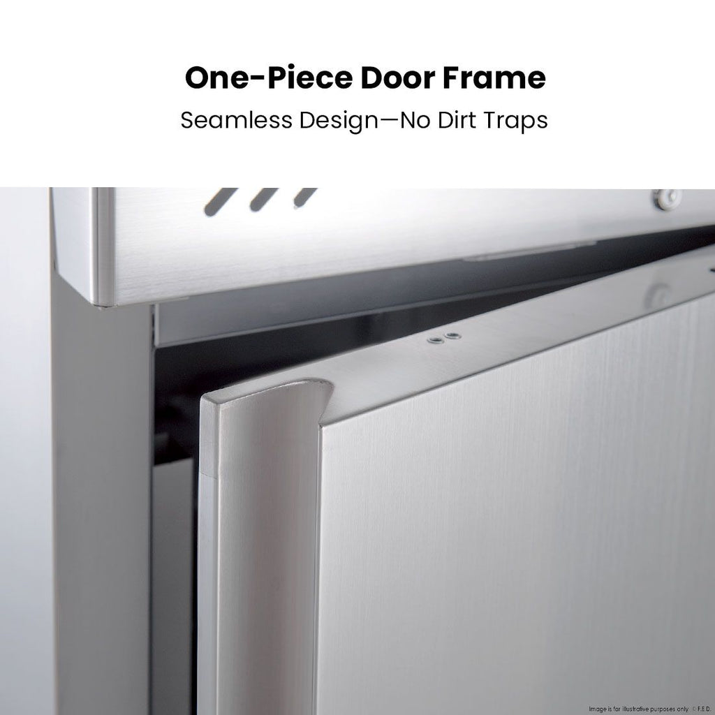 FED-X S/S Single Door Upright Fridge 74cm 10Amp