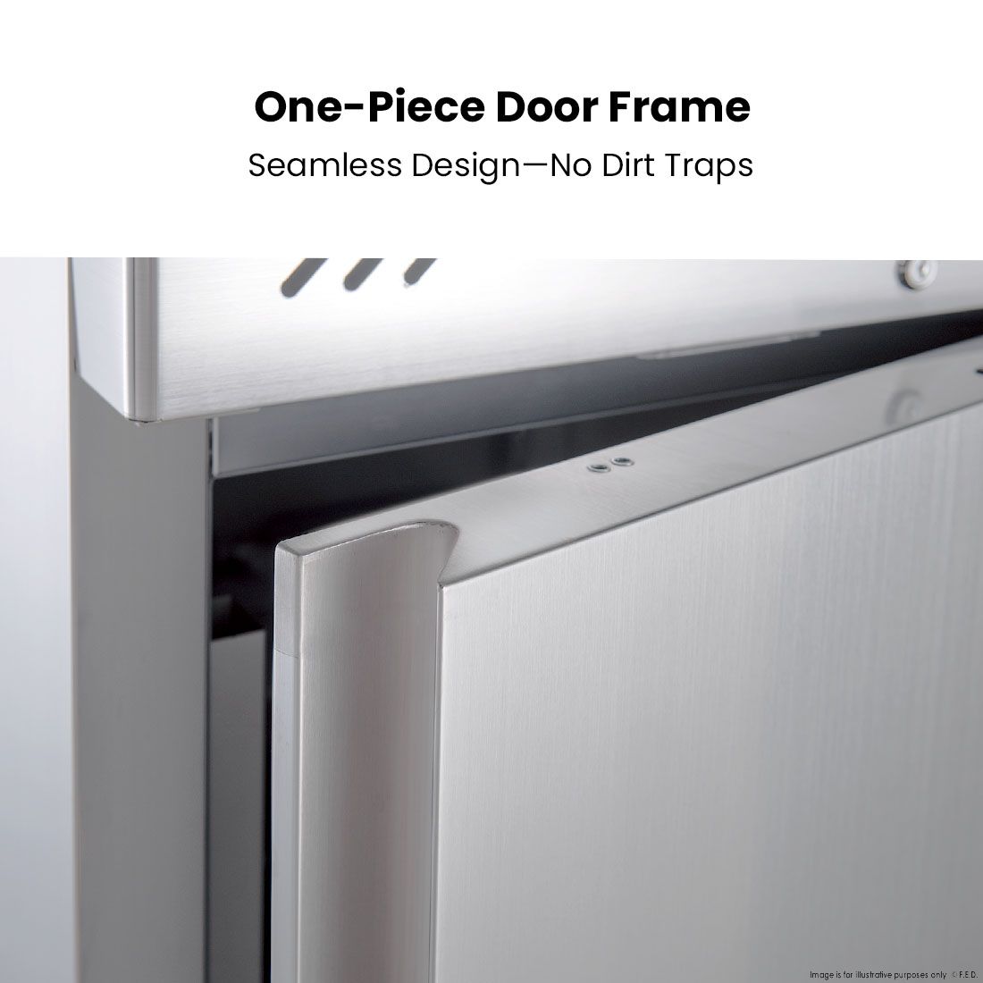 FED-X S/S Single Door Upright Fridge 74cm 10Amp