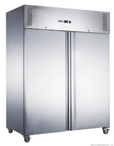 FED-X S/S Double Door Upright Fridge 134cm 10Amp