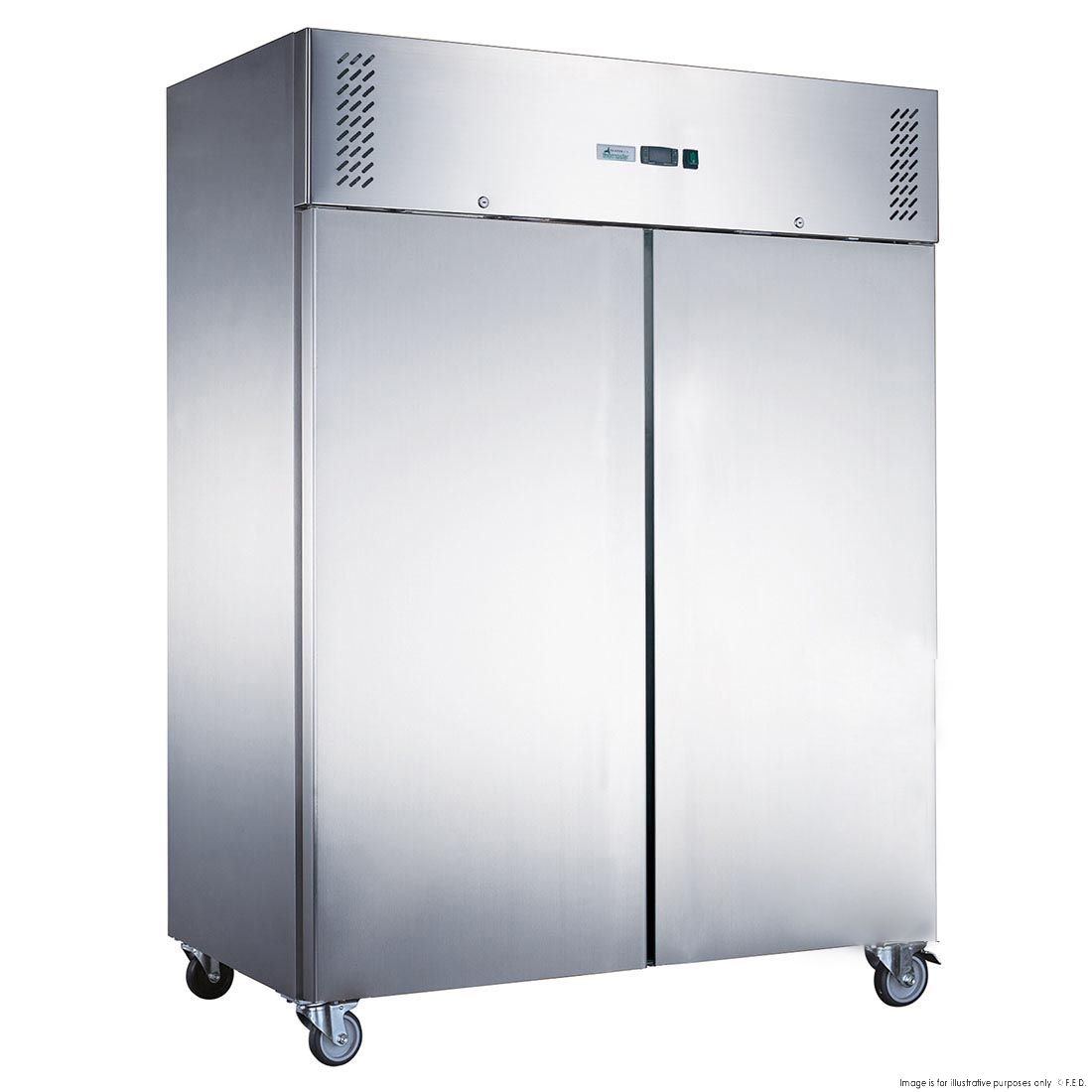 FED-X S/S Double Door Upright Freezer 134cm 10Amp